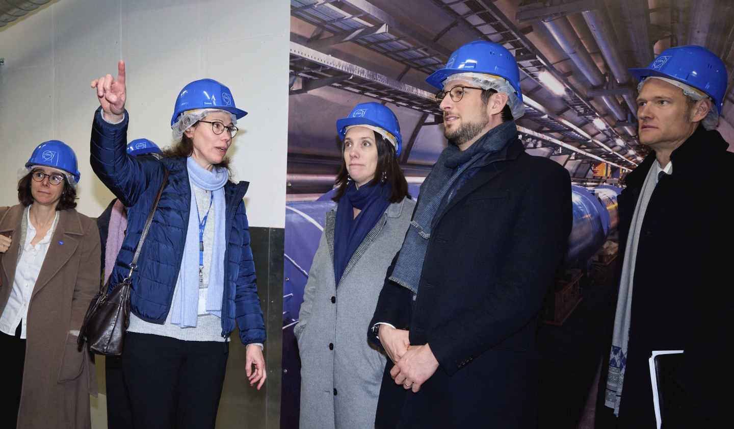 Elisabeth Degryse and Adrien Dolimont at CERN